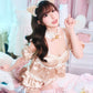 【予約/6月23日発送予定】[New] コスプレ ベビードール poppy doll ネグリジェキティ レディース フリーサイズ ブラウン【クリアストーン】♡