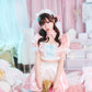 【予約/6月23日発送予定】[New] コスプレ ベビードール poppy doll ネグリジェメイド レディース フリーサイズ ピンク【クリアストーン】♡