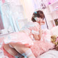 【予約/6月23日発送予定】[New] コスプレ ベビードール poppy doll ネグリジェメイド レディース フリーサイズ ピンク【クリアストーン】♡