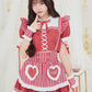 [New] 《JamsCollection着用》コスプレ リリパレ メロウハートメイド レディース フリーサイズ レッド【クリアストーン】♡