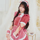 [New] 《JamsCollection着用》コスプレ リリパレ メロウハートメイド レディース フリーサイズ レッド【クリアストーン】♡