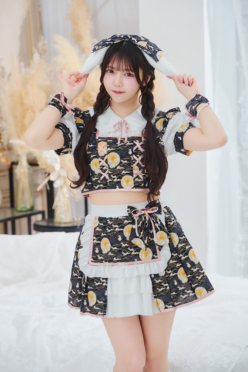 [New] 《JamsCollection着用》コスプレ リリパレ ムーンリットメイド レディース フリーサイズ ブラック【クリアストーン】♡