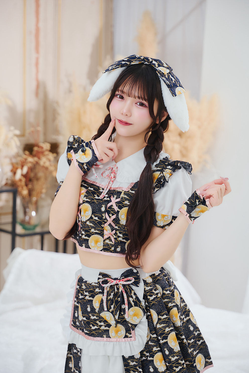 [New] 《JamsCollection着用》コスプレ リリパレ ムーンリットメイド レディース フリーサイズ ブラック【クリアストーン】♡