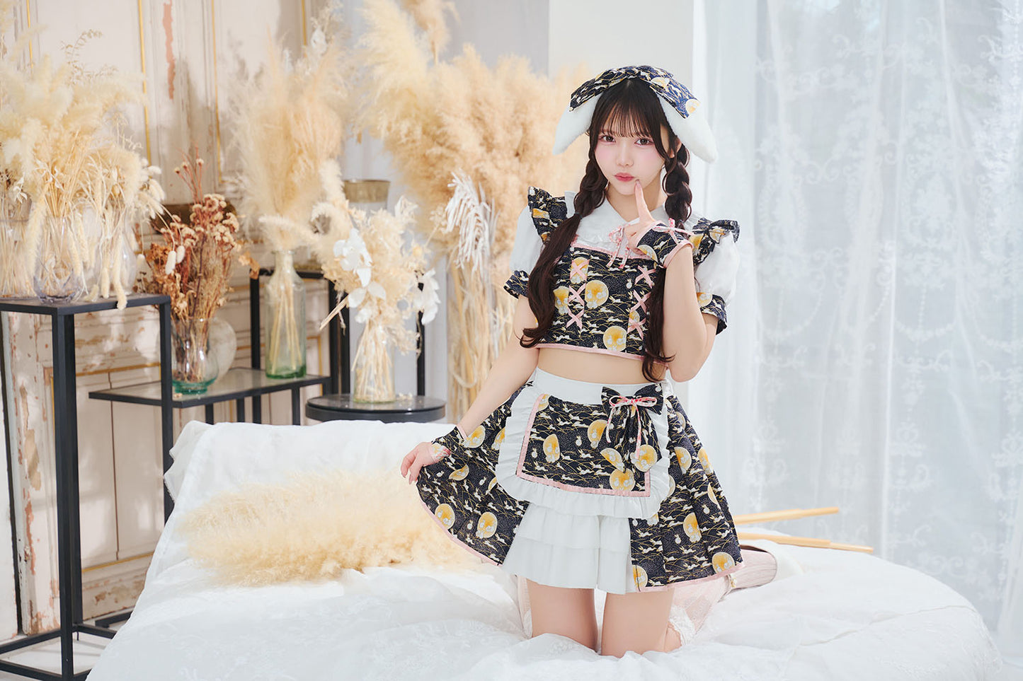 [New] 《JamsCollection着用》コスプレ リリパレ ムーンリットメイド レディース フリーサイズ ブラック【クリアストーン】♡