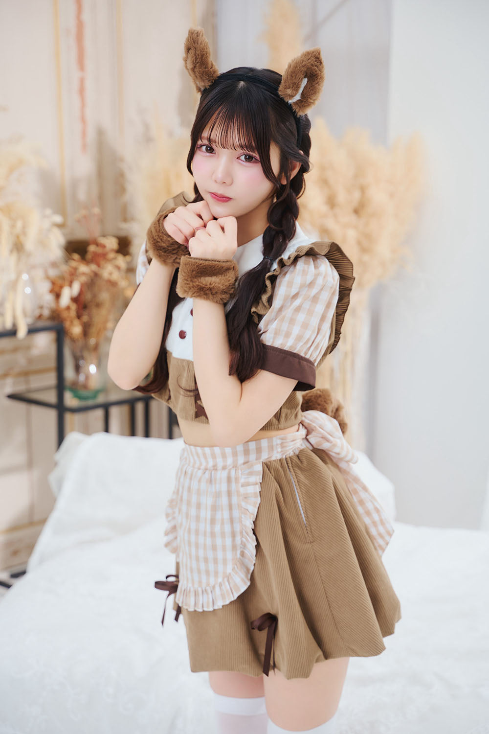 [New] 《JamsCollection着用》コスプレ リリパレ アニマル マロンリスメイド レディース フリーサイズ ブラウン【クリアストーン】♡