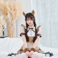[New] 《JamsCollection着用》コスプレ リリパレ アニマル マロンリスメイド レディース フリーサイズ ブラウン【クリアストーン】♡
