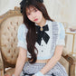 [New] 《JamsCollection着用》コスプレ リリパレ アリスリボンメイド レディース フリーサイズ ブルー【クリアストーン】♡