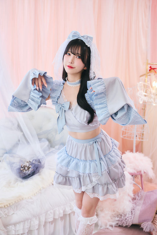 【予約/6月23日発送予定】[New] コスプレ 夏の風物詩 スモーキーゴースト レディース フリーサイズ グレー【クリアストーン】♡