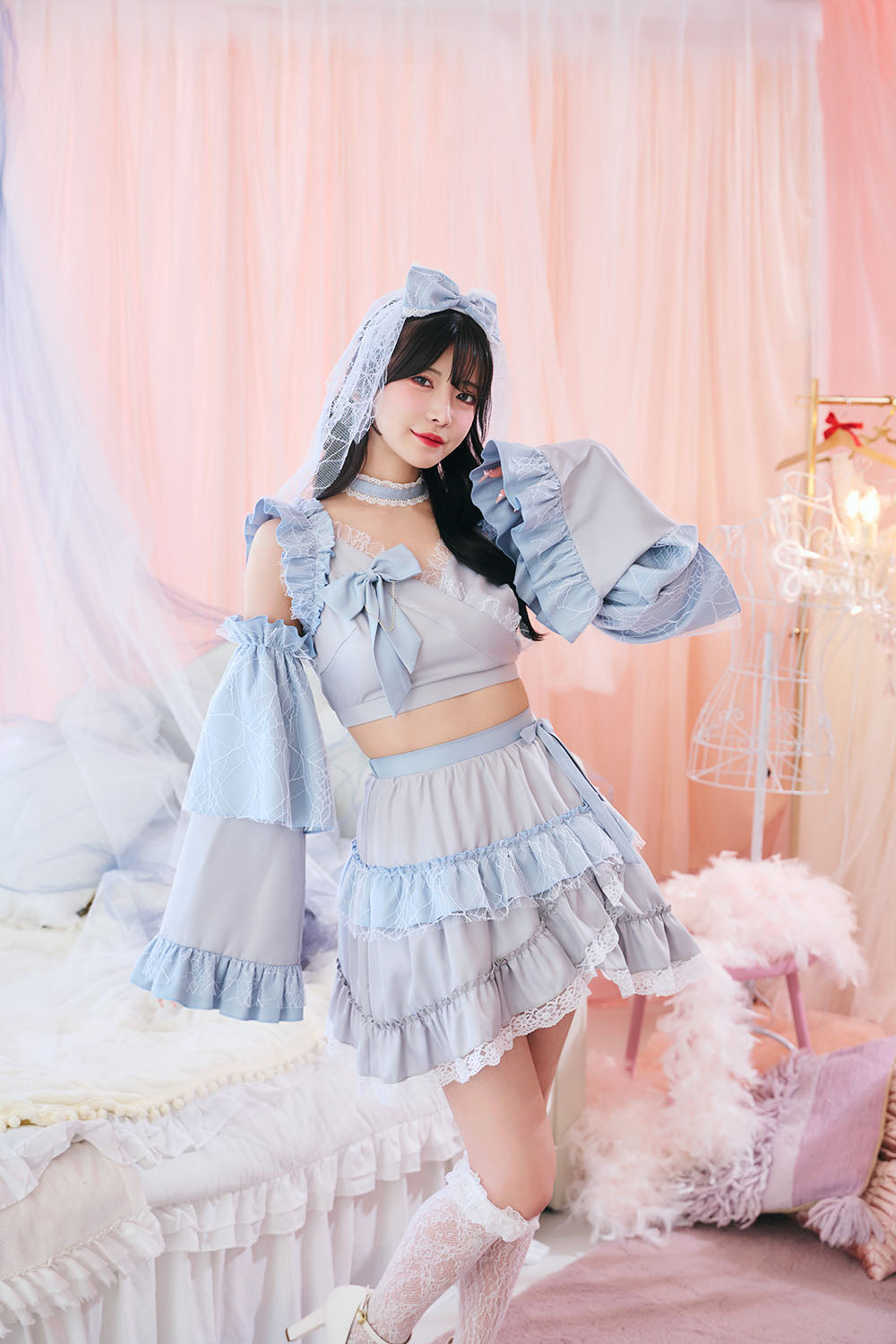 【予約/6月23日発送予定】[New] コスプレ 夏の風物詩 スモーキーゴースト レディース フリーサイズ グレー【クリアストーン】♡