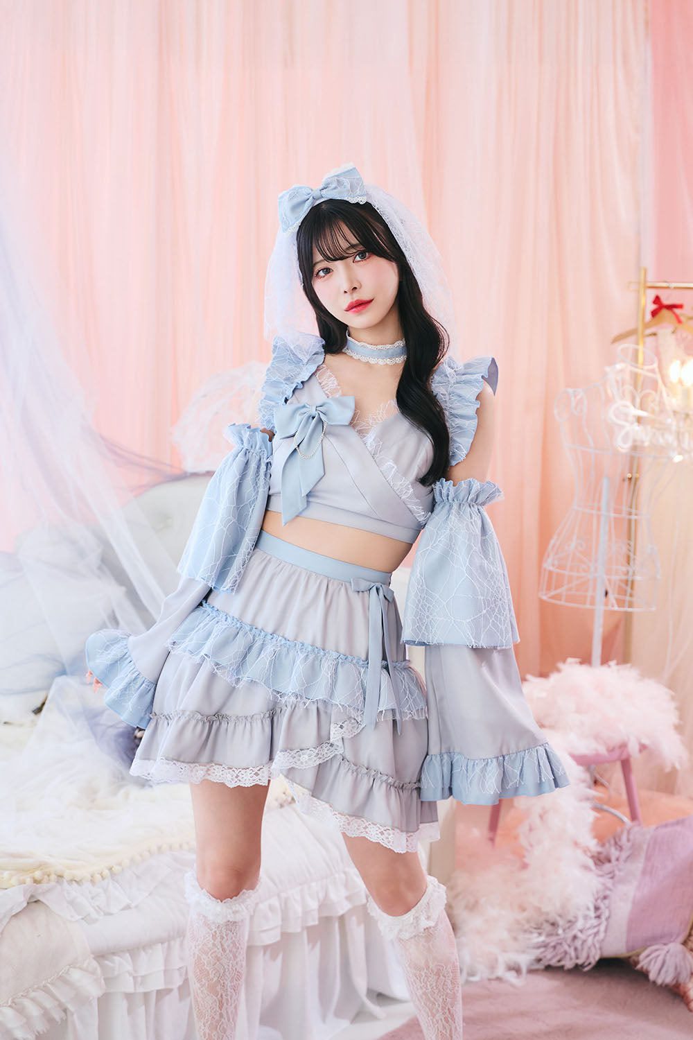 【予約/6月23日発送予定】[New] コスプレ 夏の風物詩 スモーキーゴースト レディース フリーサイズ グレー【クリアストーン】♡