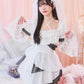 【予約/6月23日発送予定】[New] コスプレ 夏の風物詩 ドーリーゴースト レディース フリーサイズ ホワイト【クリアストーン】♡
