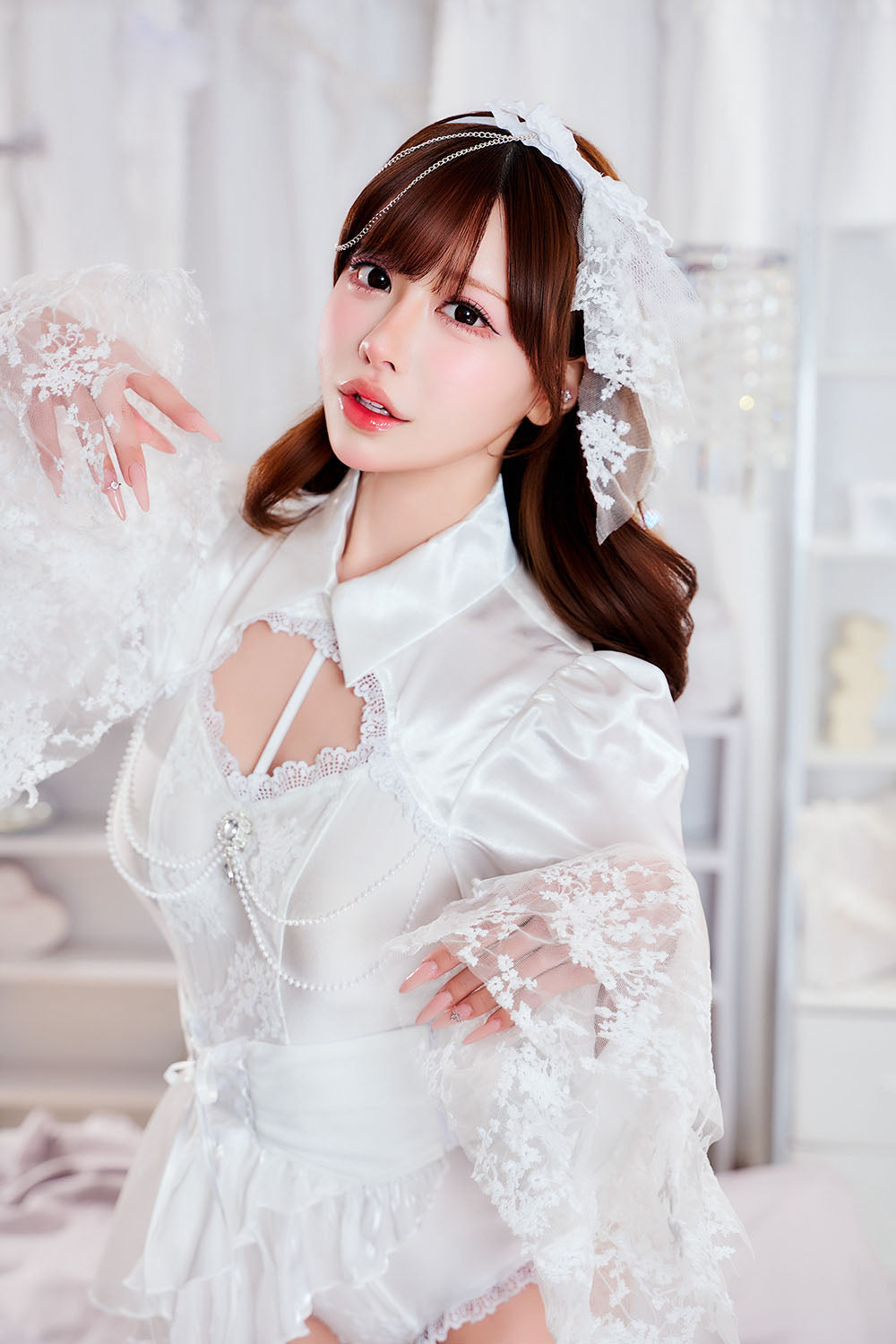 【予約/6月23日発送予定】[New] コスプレ 夏の風物詩 フェティッシュゴースト レディース フリーサイズ ホワイト【クリアストーン】♡