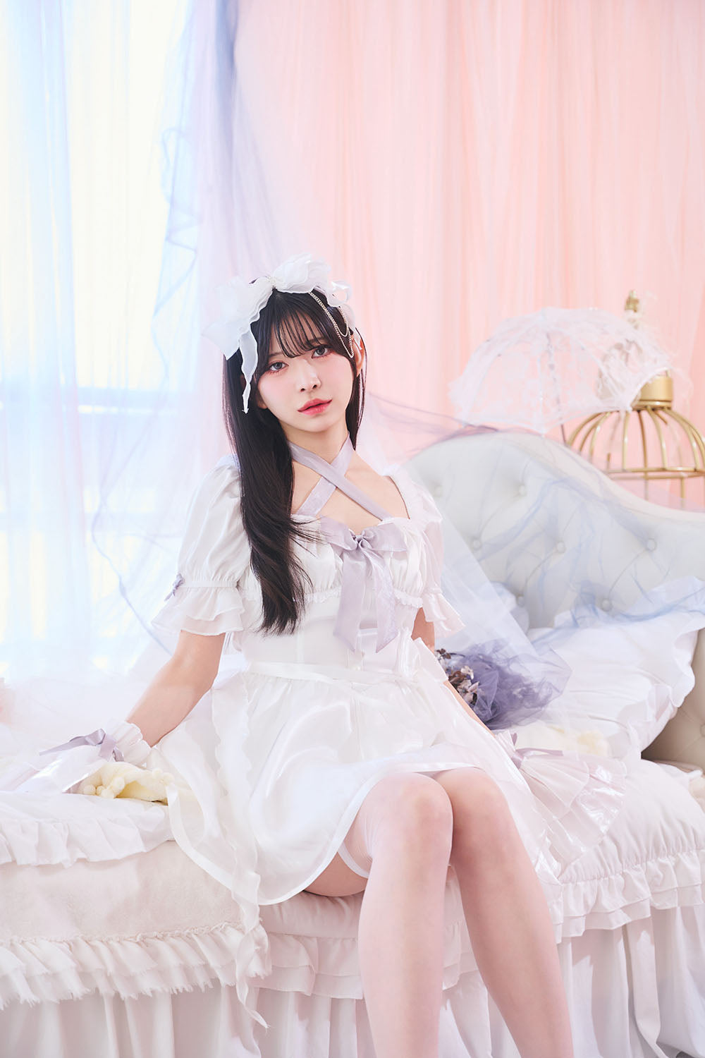 【予約/6月23日発送予定】[New] コスプレ 夏の風物詩 リュバンゴースト レディース フリーサイズ ホワイト【クリアストーン】♡