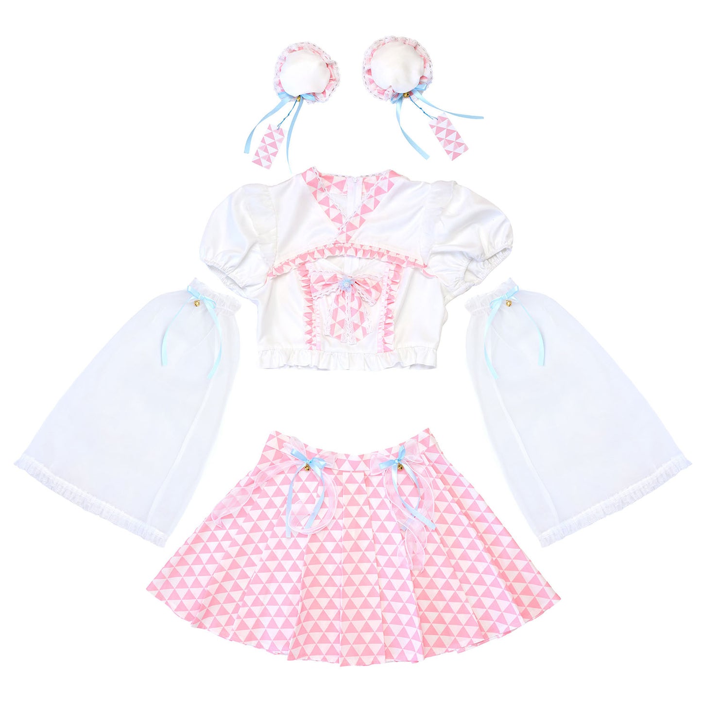 【予約/6月23日発送予定】[New] コスプレ 夏の風物詩 風鈴小町 レディース フリーサイズ ホワイト【クリアストーン】♡