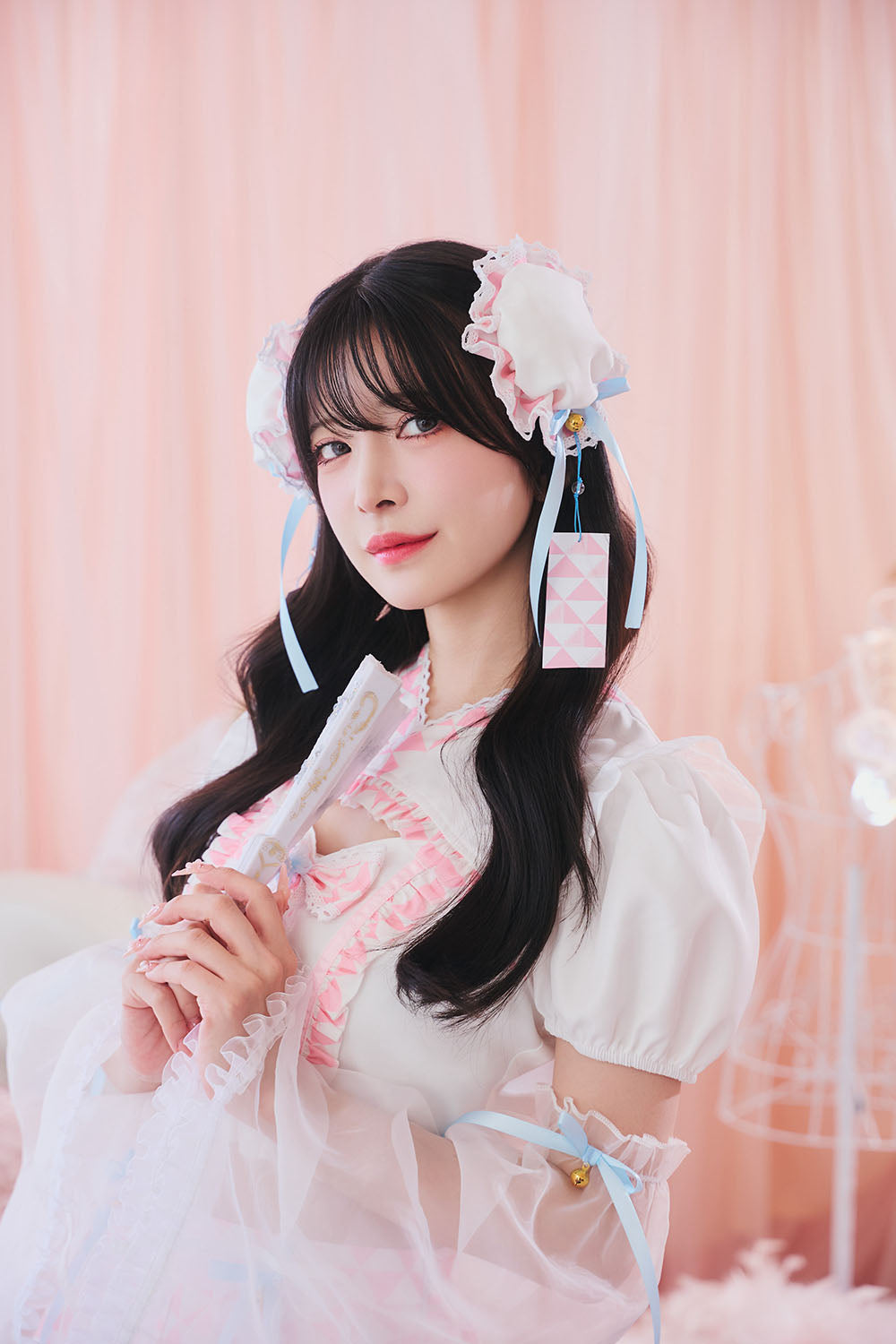 【予約/6月23日発送予定】[New] コスプレ 夏の風物詩 風鈴小町 レディース フリーサイズ ホワイト【クリアストーン】♡