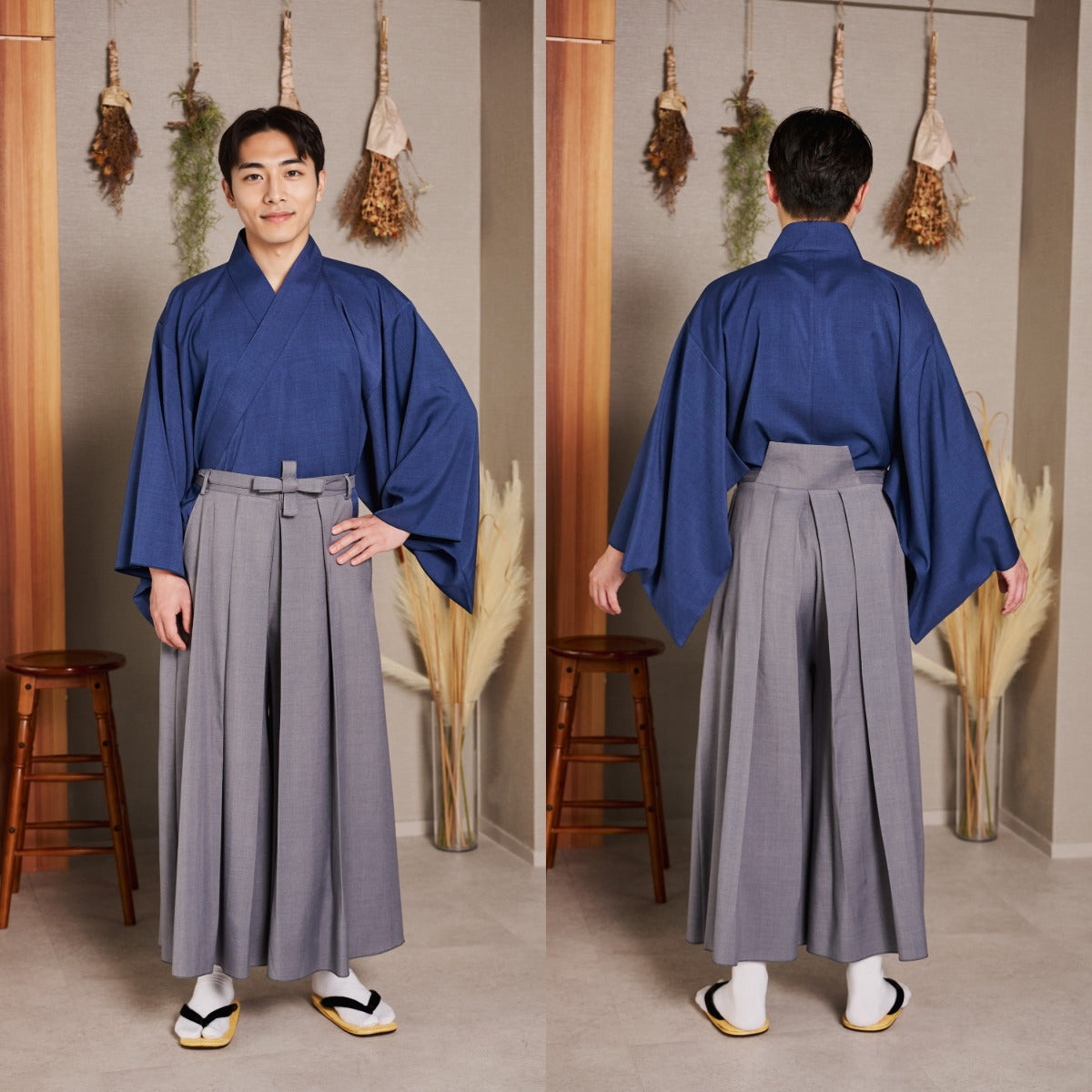 [New] コスプレ 和装 セレクト着物 上衣 ユニセックス フリーサイズ 薄茶/紺/炭黒 【クリアストーン】