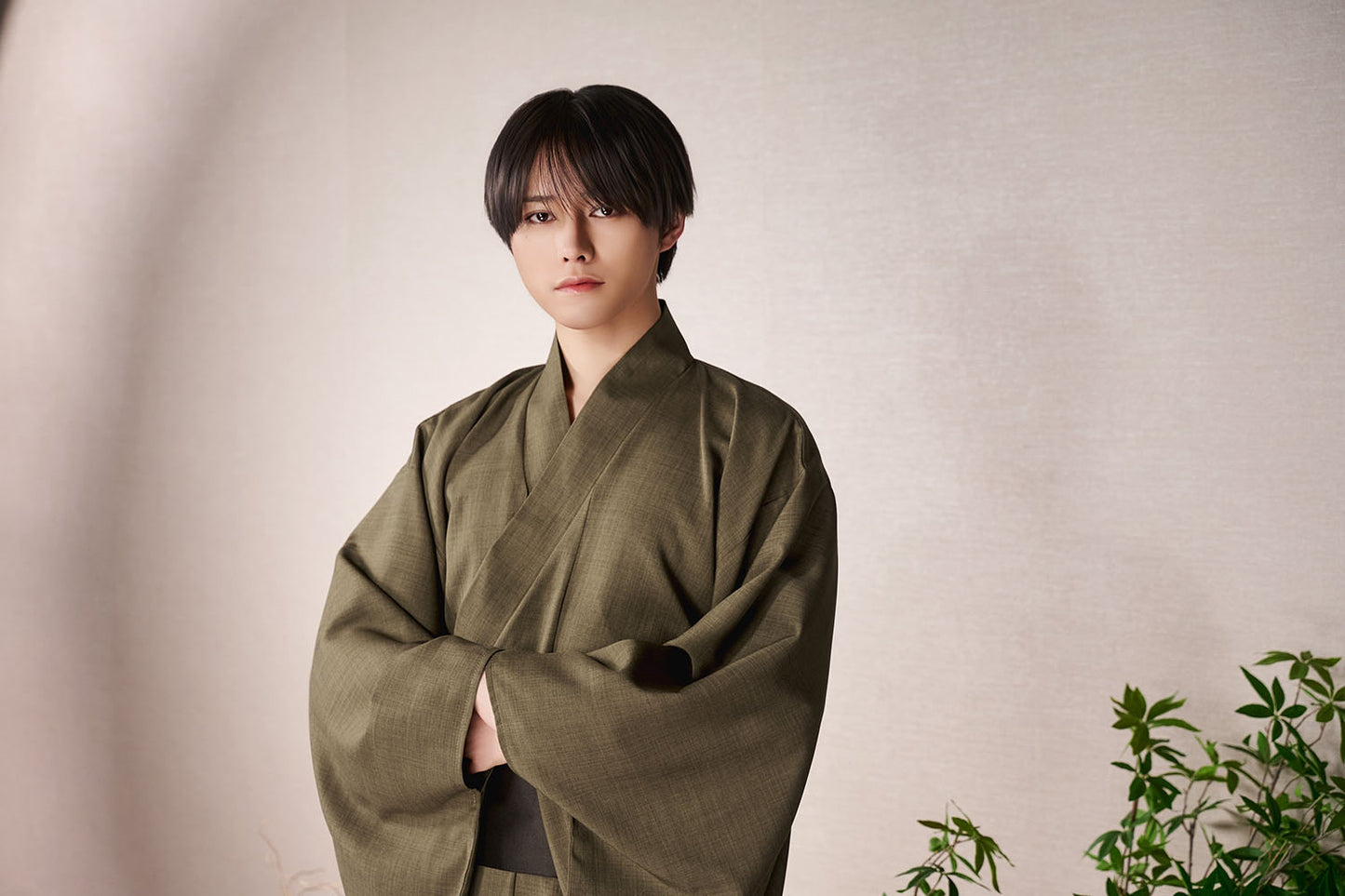 [New] コスプレ 和装 セレクト着物 着物 ユニセックス フリーサイズ 鼠茶/紺/炭黒 【クリアストーン】