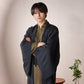 [New] コスプレ 和装 セレクト着物 羽織 ユニセックス フリーサイズ 紺/炭黒/浅葱柄 【クリアストーン】