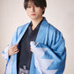 [New] コスプレ 和装 セレクト着物 羽織 ユニセックス フリーサイズ 紺/炭黒/浅葱柄 【クリアストーン】
