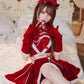 [New] コスプレ クリスマス ルミパピエ プレゼントハートサンタ レディース フリーサイズ レッド 【クリアストーン