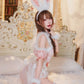 [New] コスプレ クリスマス ルミパピエ シャルムリボンバニー レディース フリーサイズ ピンク 【クリアストーン】♡
