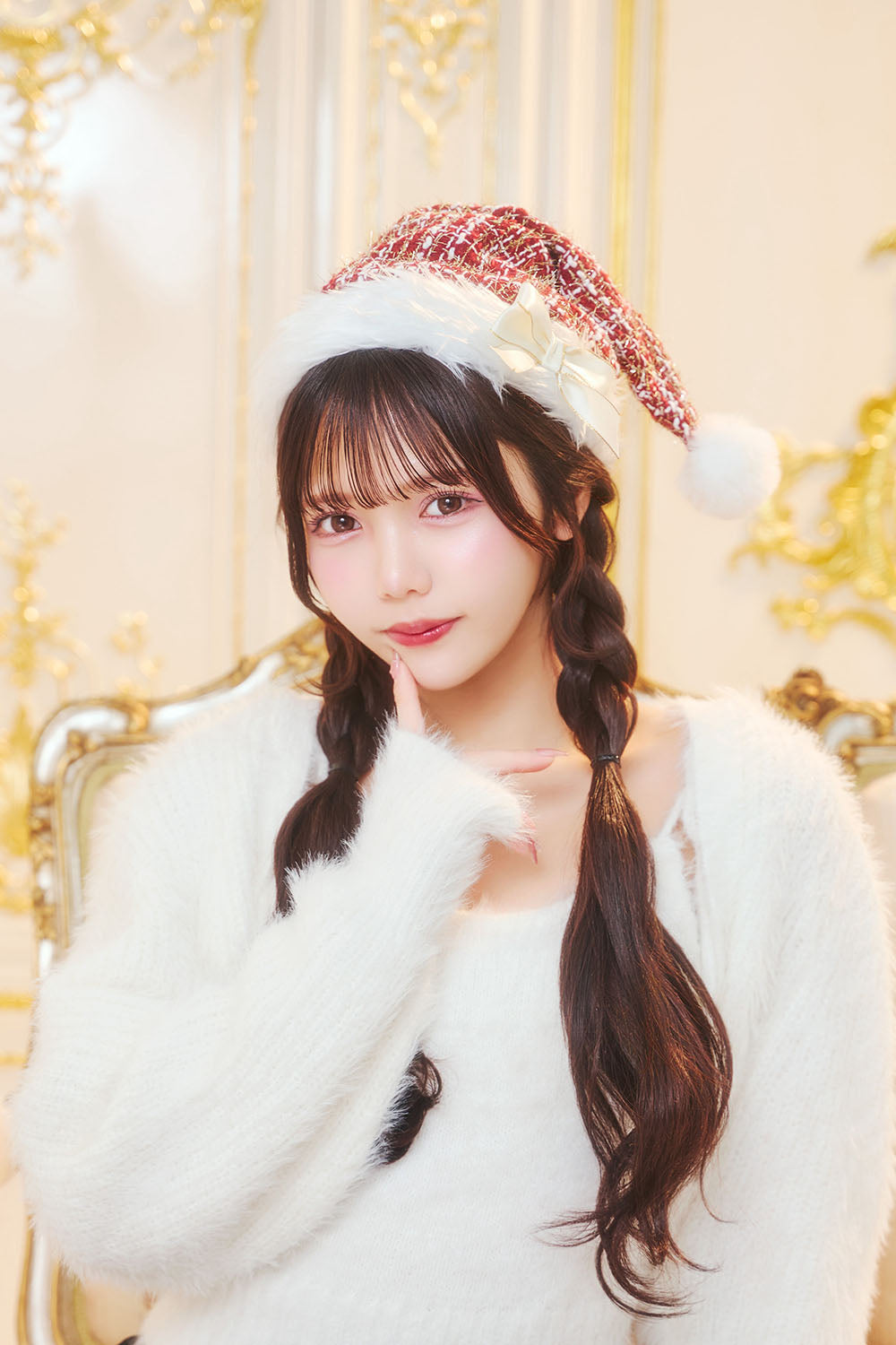 [New] コスプレ小物 クリスマス 帽子/カチューシャ ユニセックス フリーサイズ レッド/グリーン/ブラウン 【クリアストーン】