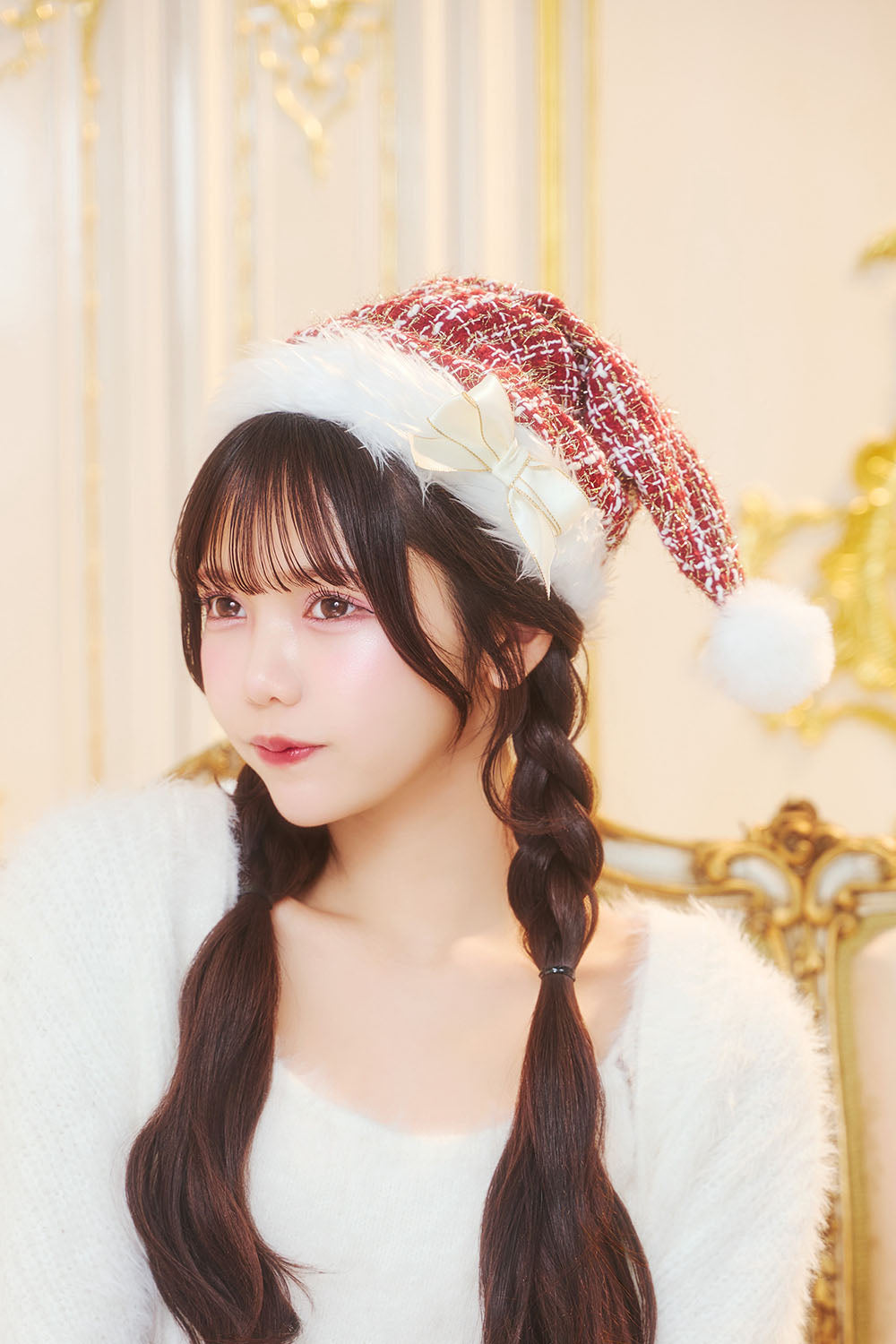 [New] コスプレ小物 クリスマス 帽子/カチューシャ ユニセックス フリーサイズ レッド/グリーン/ブラウン 【クリアストーン】