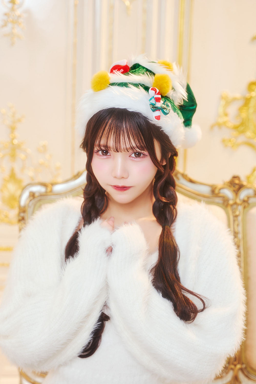 [New] コスプレ小物 クリスマス 帽子/カチューシャ ユニセックス フリーサイズ レッド/グリーン/ブラウン 【クリアストーン】