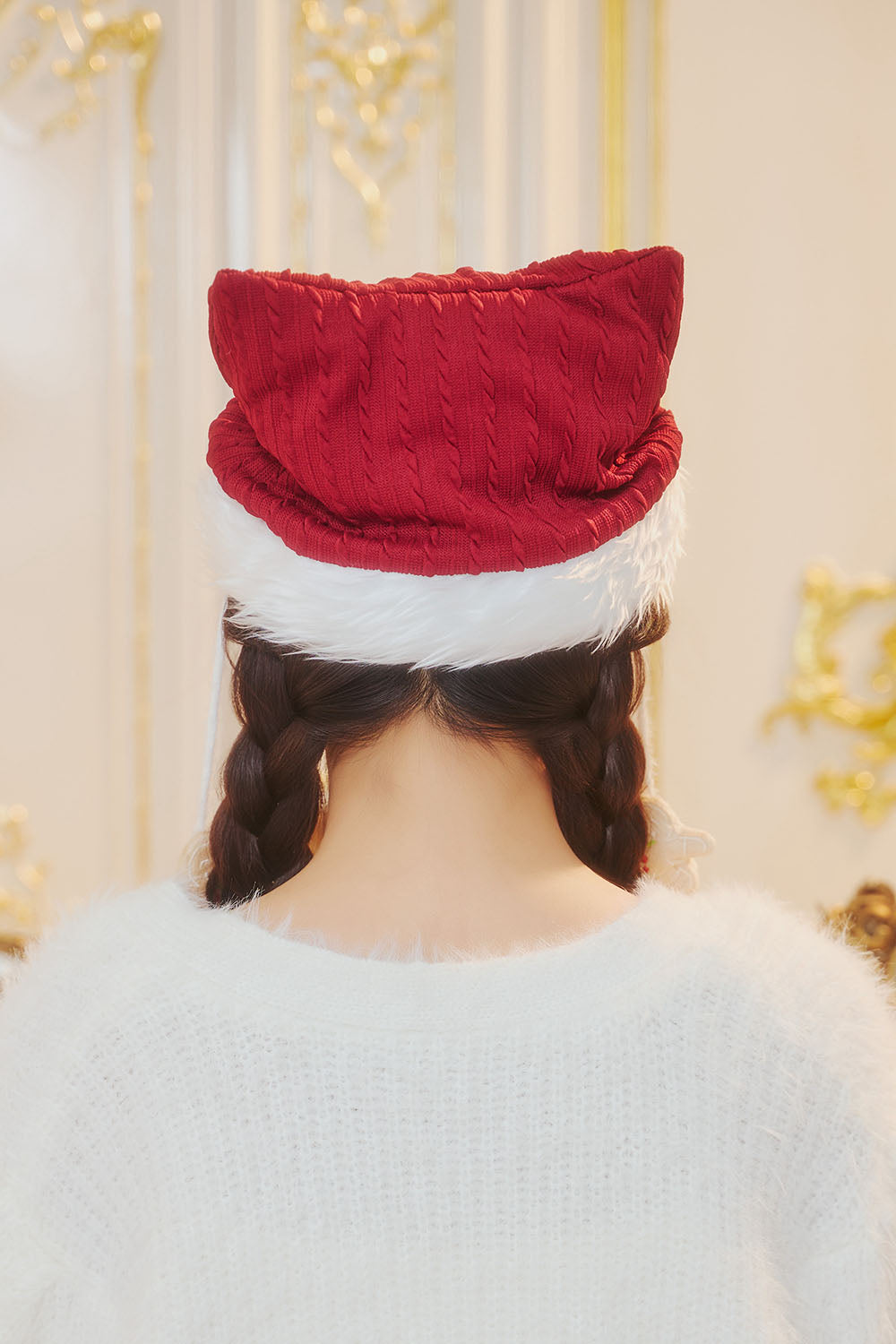 [New] コスプレ小物 クリスマス 帽子/カチューシャ ユニセックス フリーサイズ レッド/グリーン/ブラウン 【クリアストーン】