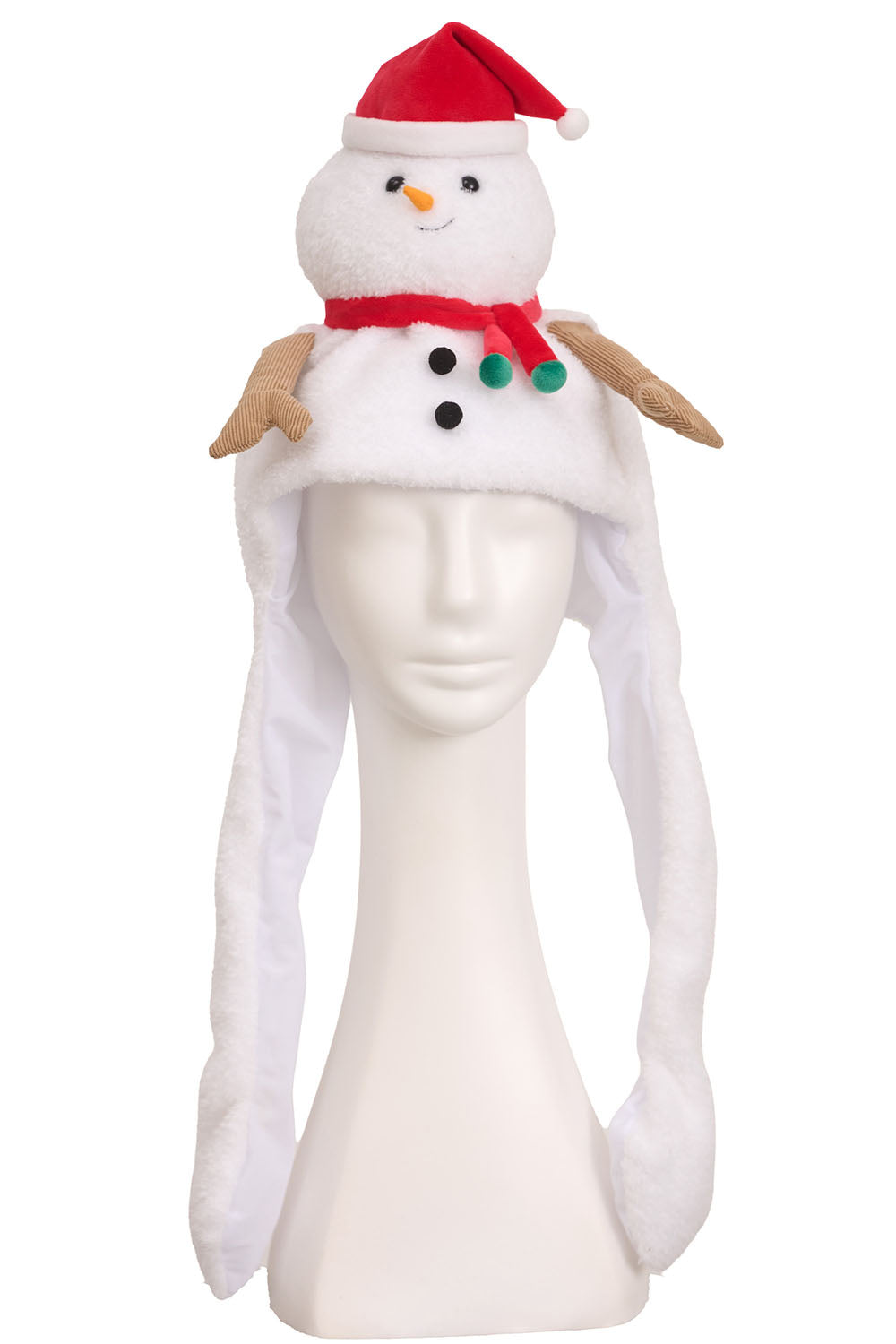 [NEW] コスプレ小物 クリスマス 帽子 雪だるま パタパタハット スノーマン ユニセックス ホワイト  【クリアストーン】