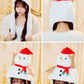 [NEW] コスプレ小物 クリスマス 帽子 雪だるま パタパタハット スノーマン ユニセックス ホワイト  【クリアストーン】