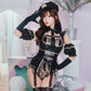 [New] コスプレ ルミパピエ フェティッシュポリス レディース フリーサイズ ブラック 【クリアストーン】♡
