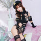[New] コスプレ ルミパピエ フェティッシュポリス レディース フリーサイズ ブラック 【クリアストーン】♡