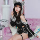 [New] コスプレ ルミパピエ 白ヒョウSWAT レディース フリーサイズ ブラック 【クリアストーン】♡