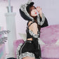[New] コスプレ ルミパピエ 白ヒョウSWAT レディース フリーサイズ ブラック 【クリアストーン】♡