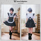 コスプレ ハロウィン メイド リリパレ アイドルチェックメイド レディース フリーサイズ レッド/ピンク/オレンジ/イエロー/ミント/ブルー/ネイビー/パープル/ホワイト/ブラック 【クリアストーン】♡