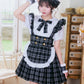 コスプレ ハロウィン メイド リリパレ アイドルチェックメイド レディース フリーサイズ レッド/ピンク/オレンジ/イエロー/ミント/ブルー/ネイビー/パープル/ホワイト/ブラック 【クリアストーン】♡