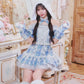 《JamsCollection着用》 コスプレ ねこ リリパレ ペリュシュキャット レディース フリーサイズ ピンク/ブルー  【クリアストーン】♡