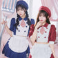 《JamsCollection着用》 コスプレ バレンタイン パティシエ メイド リリパレ パティシエールメイド レディース フリーサイズ ネイビー/レッド 【クリアストーン】♡