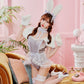 コスプレ うさぎ バニー ルミパピエ ドールバニー レディース フリーサイズ ピンク/グレー 【クリアストーン】♡