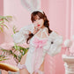 コスプレ うさぎ バニー ルミパピエ スパークリングバニー レディース フリーサイズ ホワイト/ピンク 【クリアストーン】♡