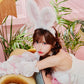 コスプレ うさぎ バニー ルミパピエ スパークリングバニー レディース フリーサイズ ホワイト/ピンク 【クリアストーン】♡
