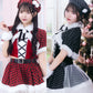 《JamsCollection着用》 コスプレ サンタ クリスマス リリパレ アイドルチェックサンタ レディース フリーサイズ レッド/ブラック 【クリアストーン】