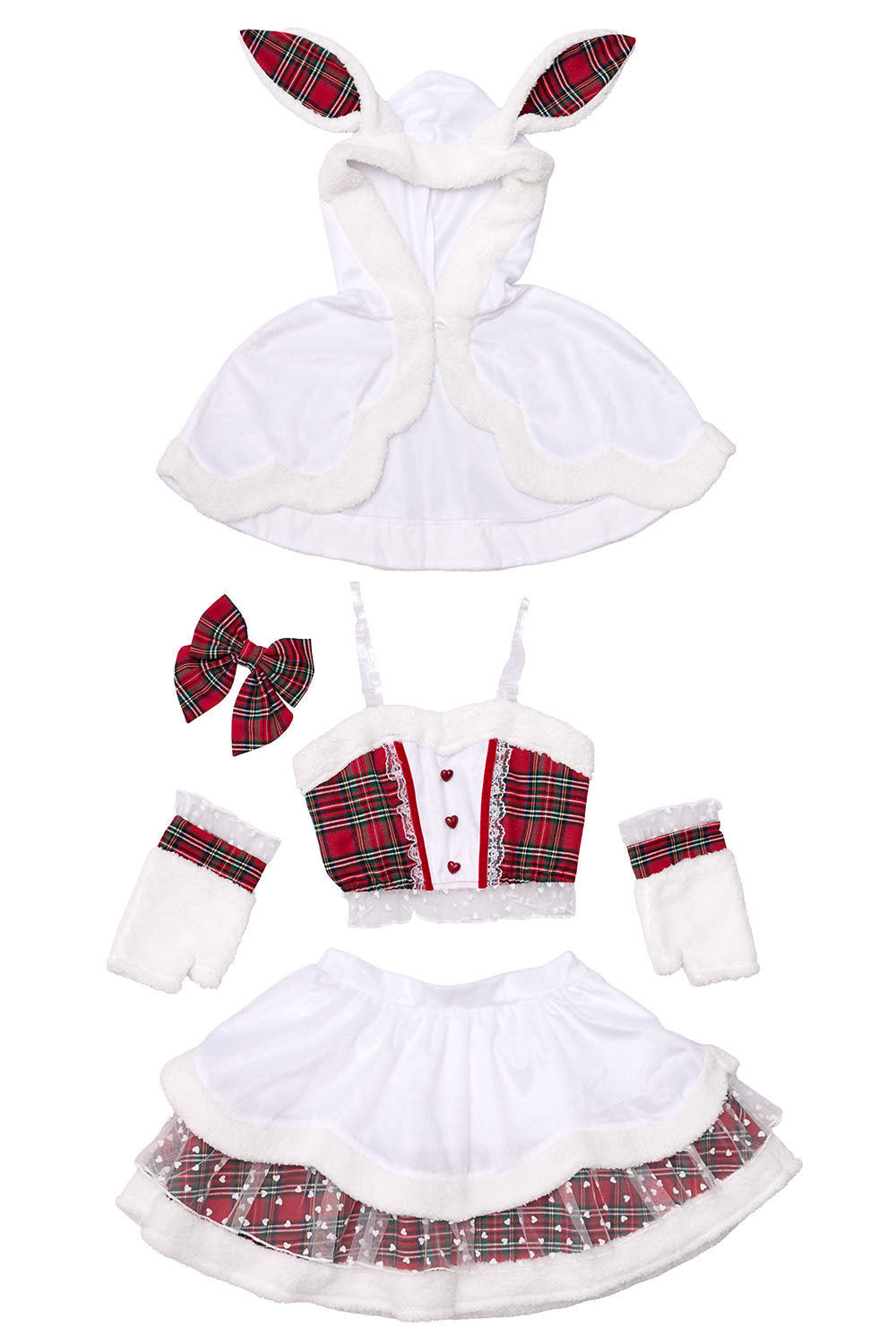 《JamsCollection着用》 コスプレ うさぎ クリスマス リリパレ スノーラビット レディース フリーサイズ ピンク/ブルー/ホワイト/レッド 【クリアストーン】♡