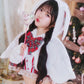 《JamsCollection着用》 コスプレ うさぎ クリスマス リリパレ スノーラビット レディース フリーサイズ ピンク/ブルー/ホワイト/レッド 【クリアストーン】♡