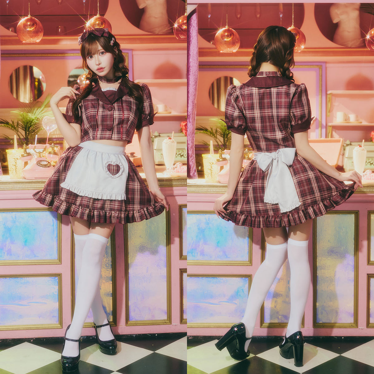 [New] コスプレ ダイナー チャンキークッキーダイナー レディース フリーサイズ ブラウン【クリアストーン】♡