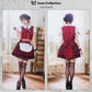[New] 《JamsCollection着用》コスプレ リリパレ ワインルージュメイド レディース フリーサイズ レッド【クリアストーン】♡