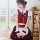 [New] 《JamsCollection着用》コスプレ リリパレ ワインルージュメイド レディース フリーサイズ レッド【クリアストーン】♡