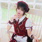 [New] 《JamsCollection着用》コスプレ リリパレ ワインルージュメイド レディース フリーサイズ レッド【クリアストーン】♡