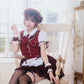 [New] 《JamsCollection着用》コスプレ リリパレ ワインルージュメイド レディース フリーサイズ レッド【クリアストーン】♡